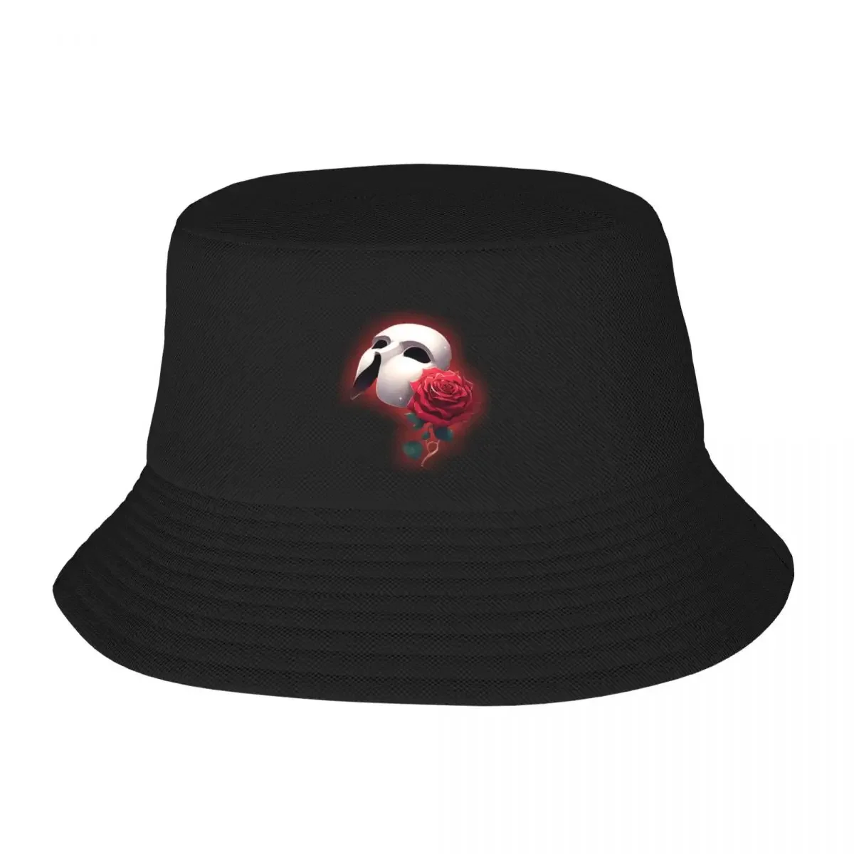 Crimson Elegance: Phantom of The Opera Red Glow Bucket Hat Hat Beach fishing hat Luxury Woman Men's