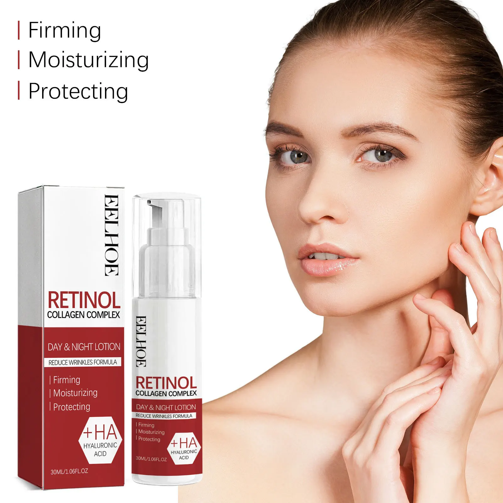 Retinol Gezichtscrème Verstevigende Lifting Emulsie Vervagen Fijne Lijntjes Hydraterende Lotion Collageen Gladde Gezichtscrème Huidverzorgingsproducten