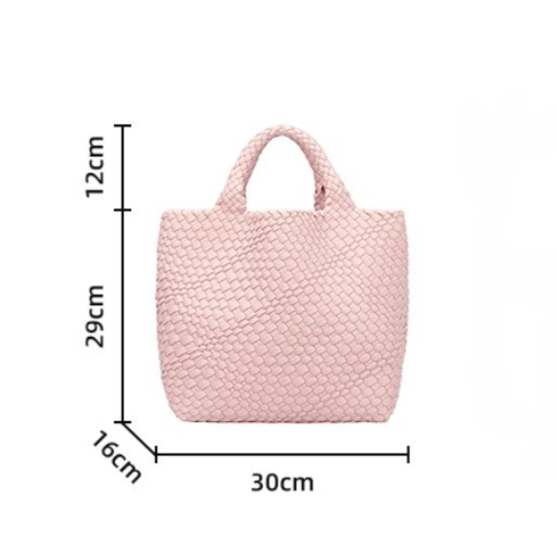 Fashion Versatile Solid Color Feminina Handbag Daily Large Capacity Shopping Woven Bag High Quality Casual Woven Tote Bag