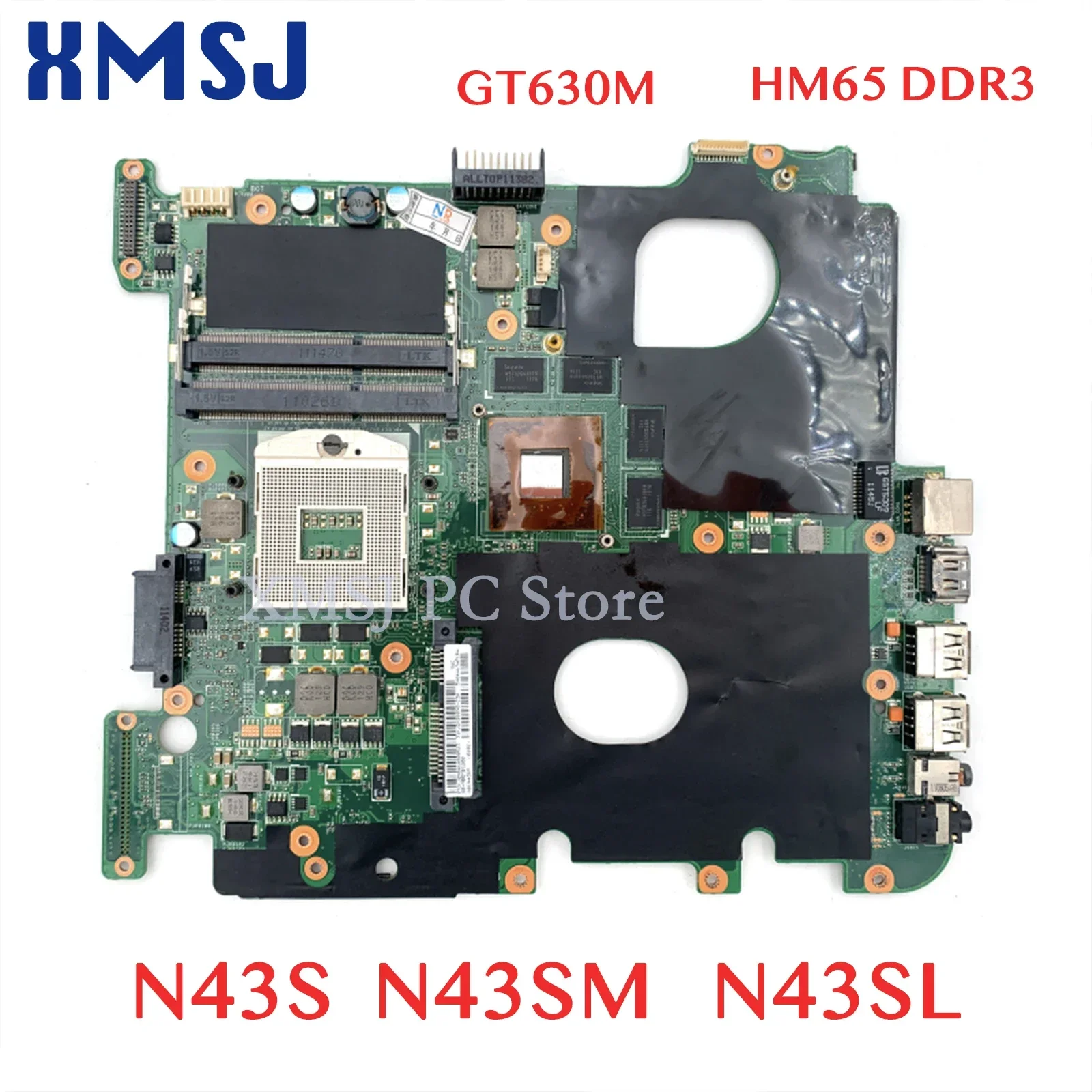 

XMSJ For ASUS N43S N43SM N43SL Laptop Motherboard GT630M Video Card HM65 DDR3 Main Board Full Test