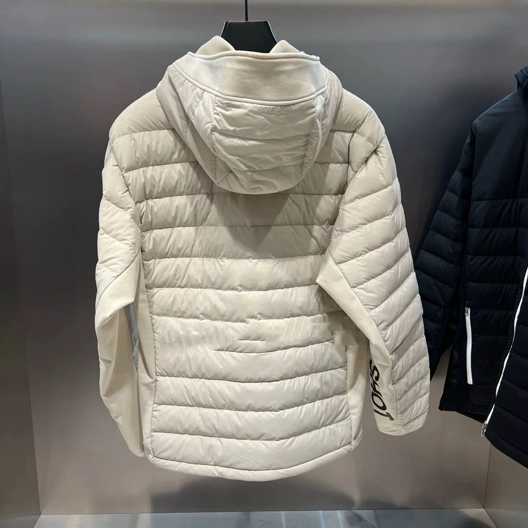 2026 New Korean Style Men Golf Down Jacket Autumn Winter Stand Collar Down Coat Warm Windproof Sports Slim Long Sleeve Outerwear
