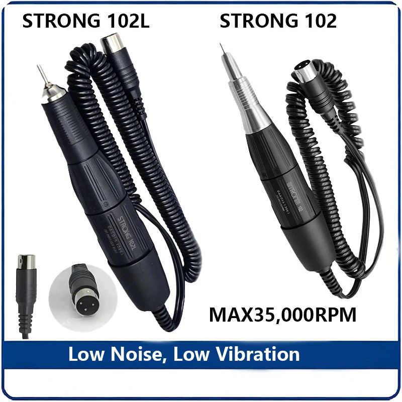 STRONG 102 / 102L Handpiece 35000RPM Micro Motor Handpiece 2.35mm For STRONG 90 204 Control Unit Dental Lab Polishing Handpiece