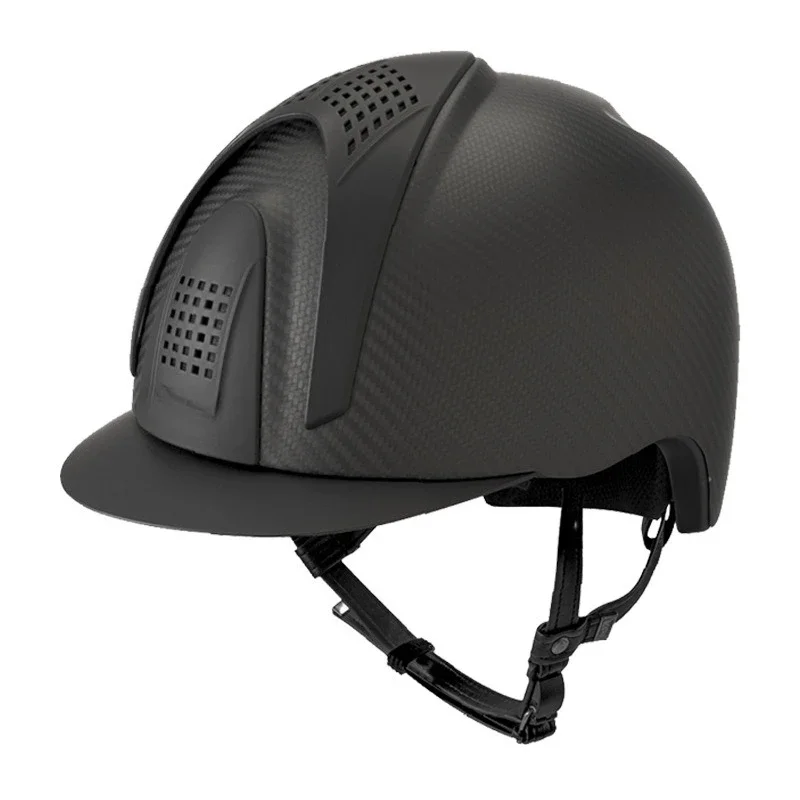 

Equestrian helmet, carbon fiber helmet, fully matte, riding harness