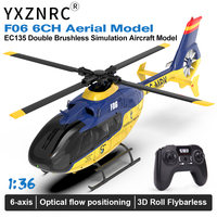 YXZNRC RC Helicopter F06 EC135 2.4G 6CH 6 Axis Gyro RTF Direct Drive 1:36 Drone