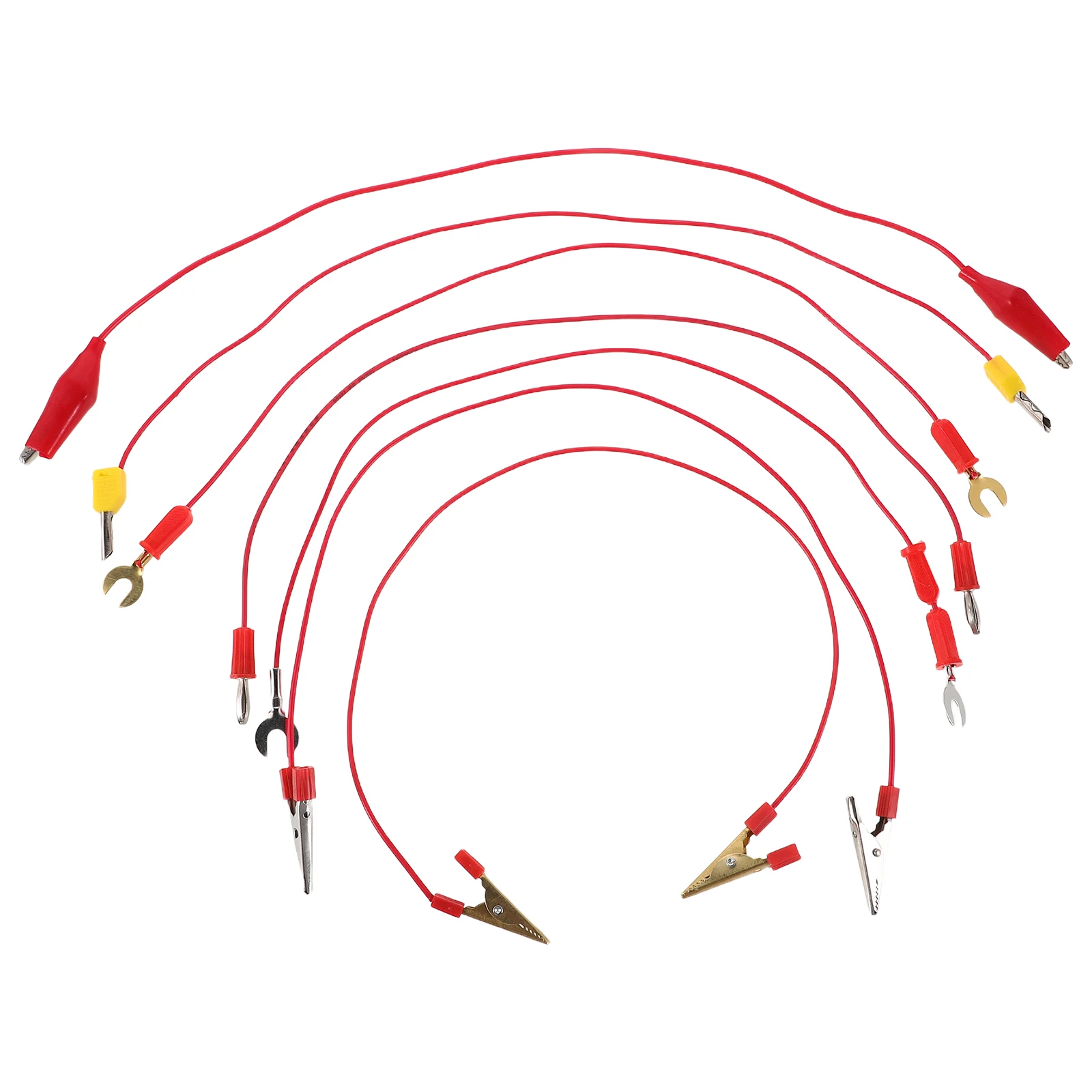 

7pcs Physics Laboratory Circuit Tools Banana Plug Alligator Clips U Shaped Forks Multi Functional Electrical Testing Leads