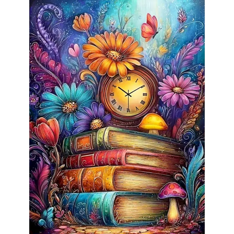 

GATYZTORY Flower Book Paint By Numbers Arts and Crafts Art Supplies Scenery Painting Numbers Acrylic paints Picture Paint