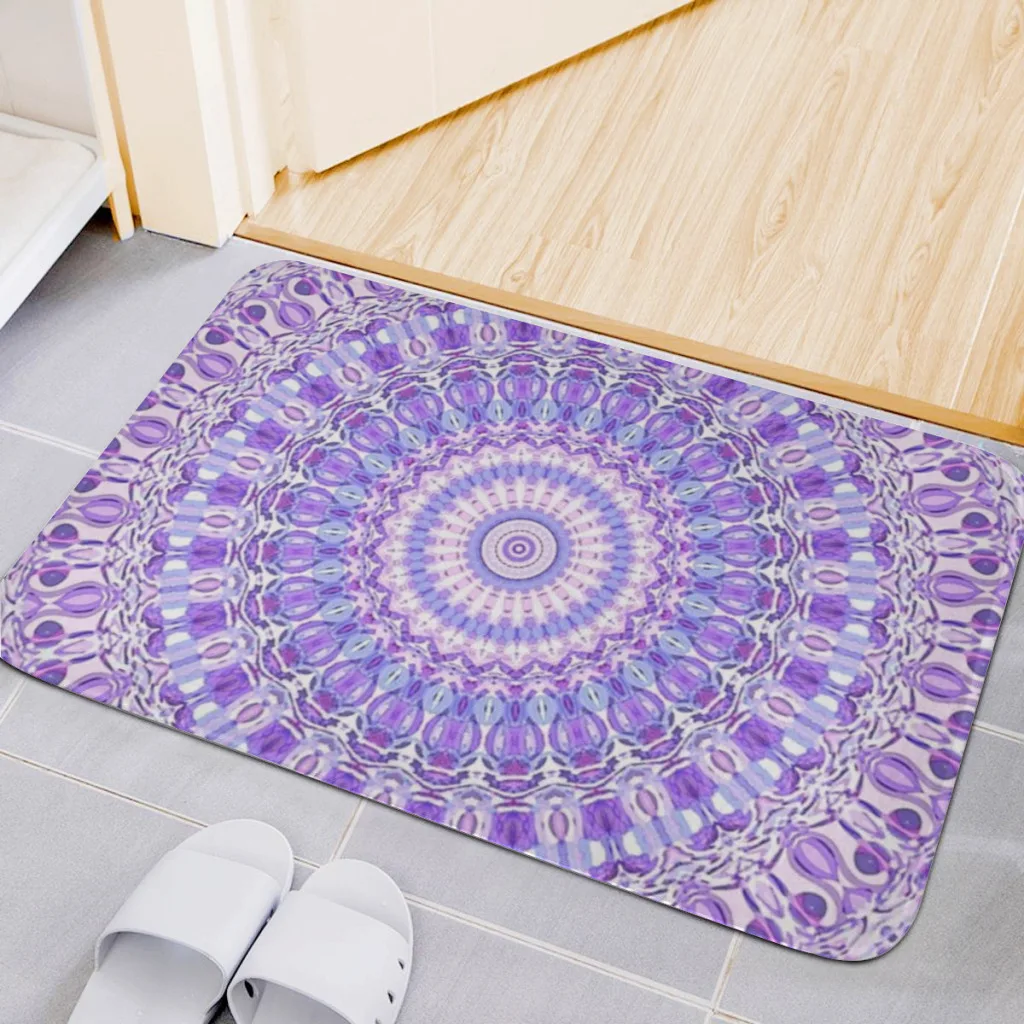 

Rug Bedroom Bathromm Carpet Violet Expansion Mandala Children Girls Bedroom Living Room Cartoon Floor Mat Doormat Decor