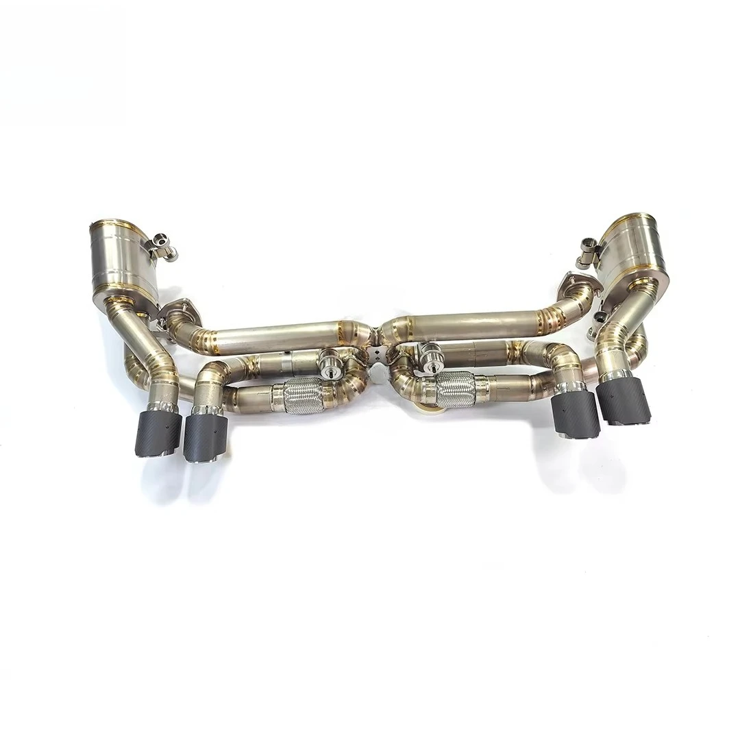HT Perfect Fit for911 991.1 Titanium Axleback Exhaust System,Valvedtronic Muffler With Vacuum Valved,Carbon Fibre Tips.