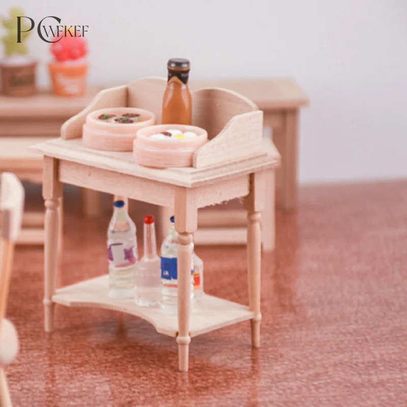 1/12 Wooden Miniature Blank Table Furniture Model DIY Dollhouse Accessory