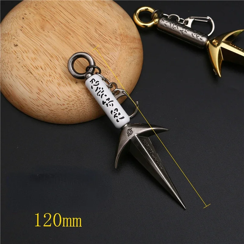 Anime Naruto Ninja Kunai Key Chains Mans Self Defense Keychain Metals Jewelry Accessories Toys Bag Pendant Namikaze Minato Props