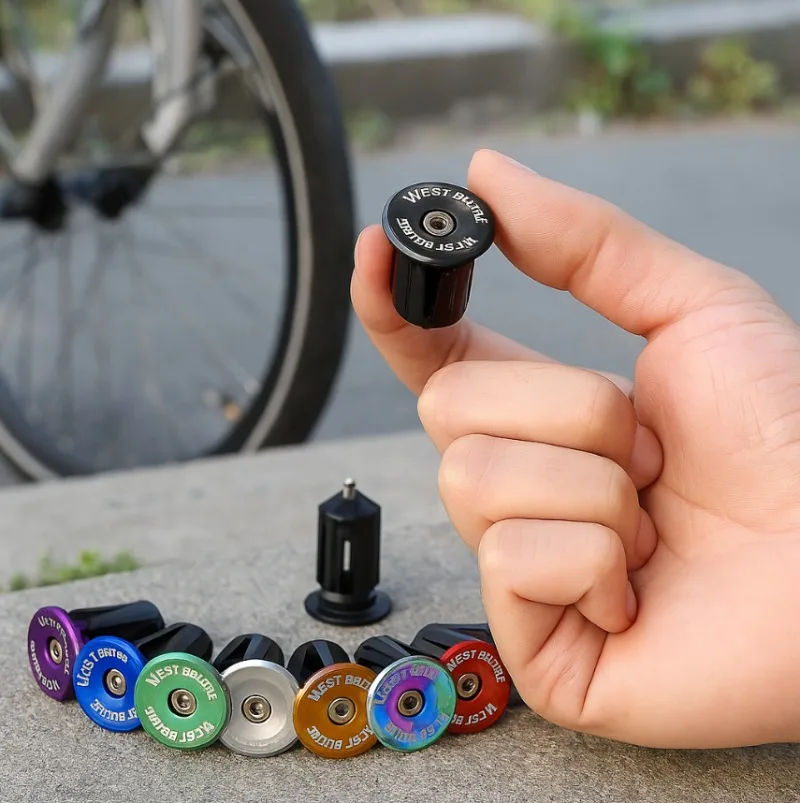 

WEST BIKING Алюминиевый сплав MTB Концевая заглушка для руля Расширительная фиксирующая крышка Аксессуары для шоссейных велосипедов Прочные легкие концы руля