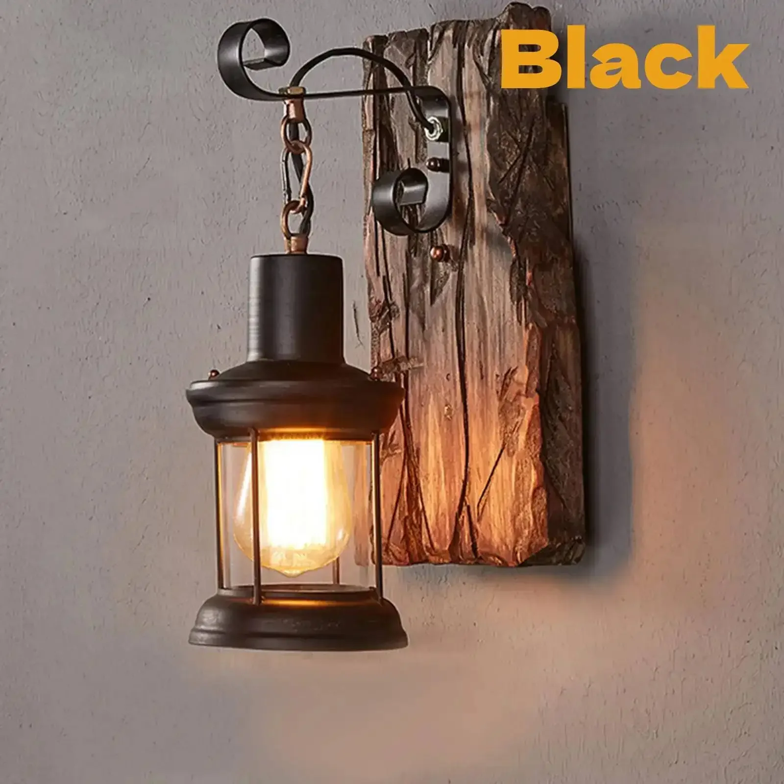 Antieke nieuwe stijl industriële houten wandkandelaar licht rustieke wandlamp versieren wandlamp ijzeren metalen kunst voor bar loft gang