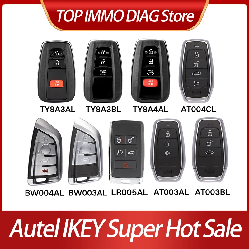 

AUTEL IKEY TY8A3AL TY8A3BL TY8A4AL BW003AL BW004AL LR005AL AT003AL AT003BL AT004CL Universal Smart Keys KM100 IM508 IM608 XP400
