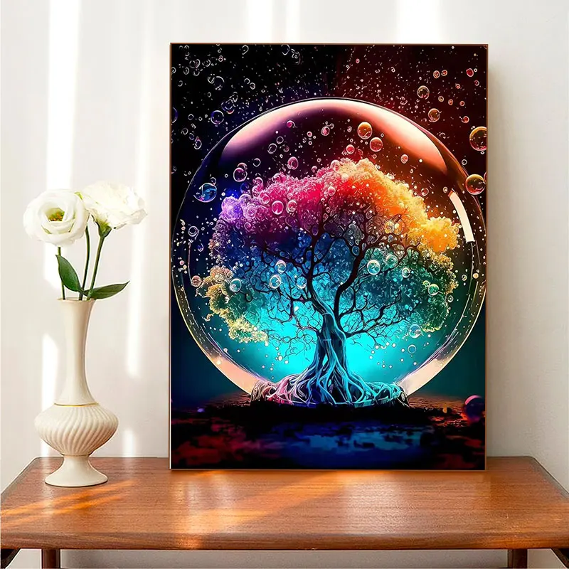 

5D Diy Diamond Art Painting Tree Of Life Diamond Painting Kits Diamond Painting Mosaic For Adult Home Decoration Decor Style J