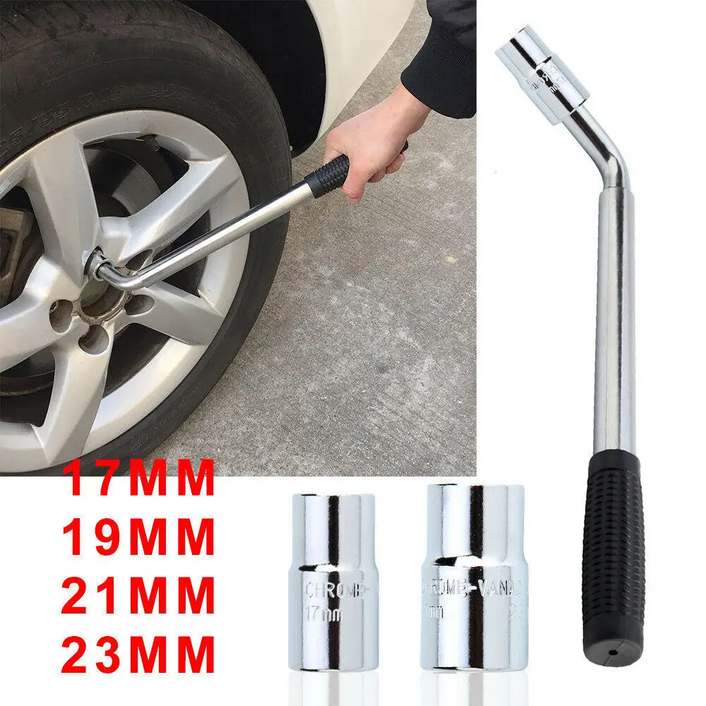 Extendable Wheel Brace Wrench Telescopic Car Van Socket Tyre Nut 17 19 21 23mm