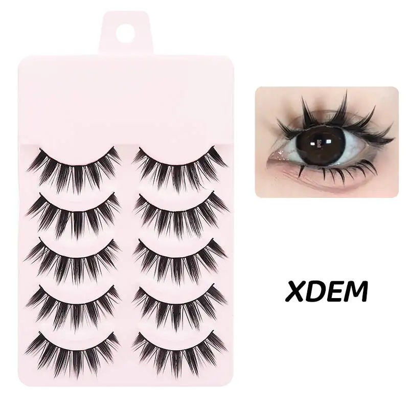 DINGSEN 5 Paar Wimpern, natürliche Augen, Wimpern für Make-up, weiche lange Wimpern, Streifen, falsche Wimpern, Beauty-Tools – Detail 9