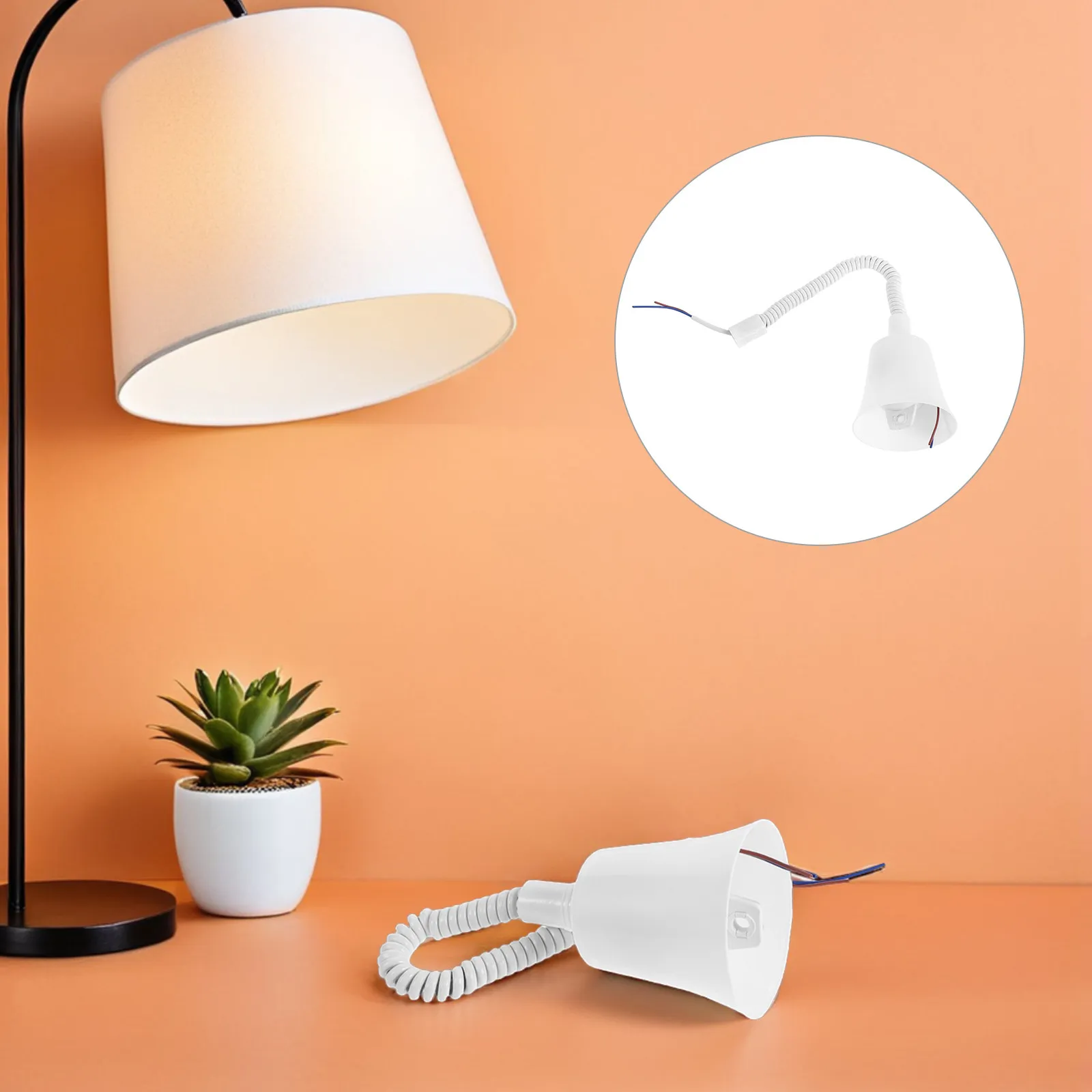 

E27 Retractable Light Cord Pendant Light Fixture Two-Core Ceiling Lamp Suspension Adjustable Height Spring Cable for DIY Home
