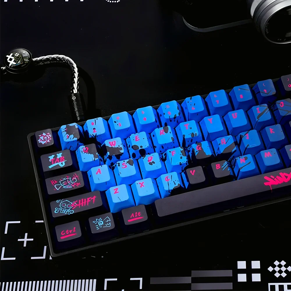 

GEFENSI Jinx Personality Key Cap Set PBT 137 Key Gaming Key Cap For 60/84/98/108 Mechanical Keyboard Profile MX Switch