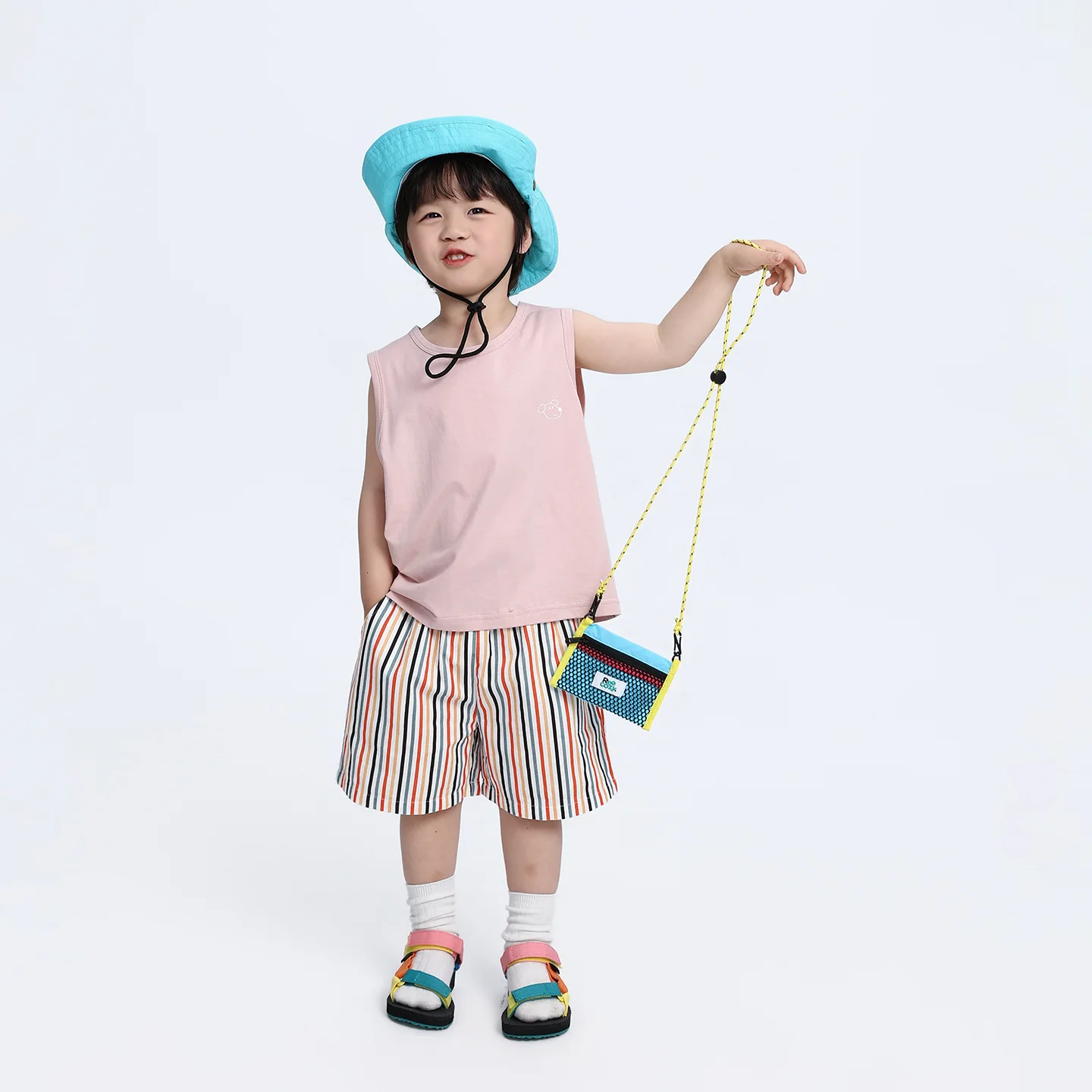 Vest Outerwear Summer New Model Child Sleeveless Tops Primary and Secondary Children Korean Version Cartoon T-shirt
