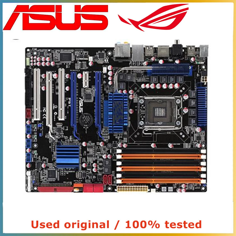 

For Intel X58 For ASUS P6T Computer Motherboard LGA 1366 DDR3 24G Desktop Mainboard SATA II PCI-E 2.0 X16