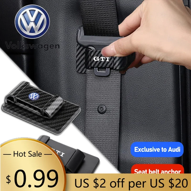 

For VOLKSWAGEN VW Car Seat Belt Stabilizer Anchor Clip Anti-Shak Accessories For Volkswagen GTI Tiguan Jetta Transporter Golf Pa