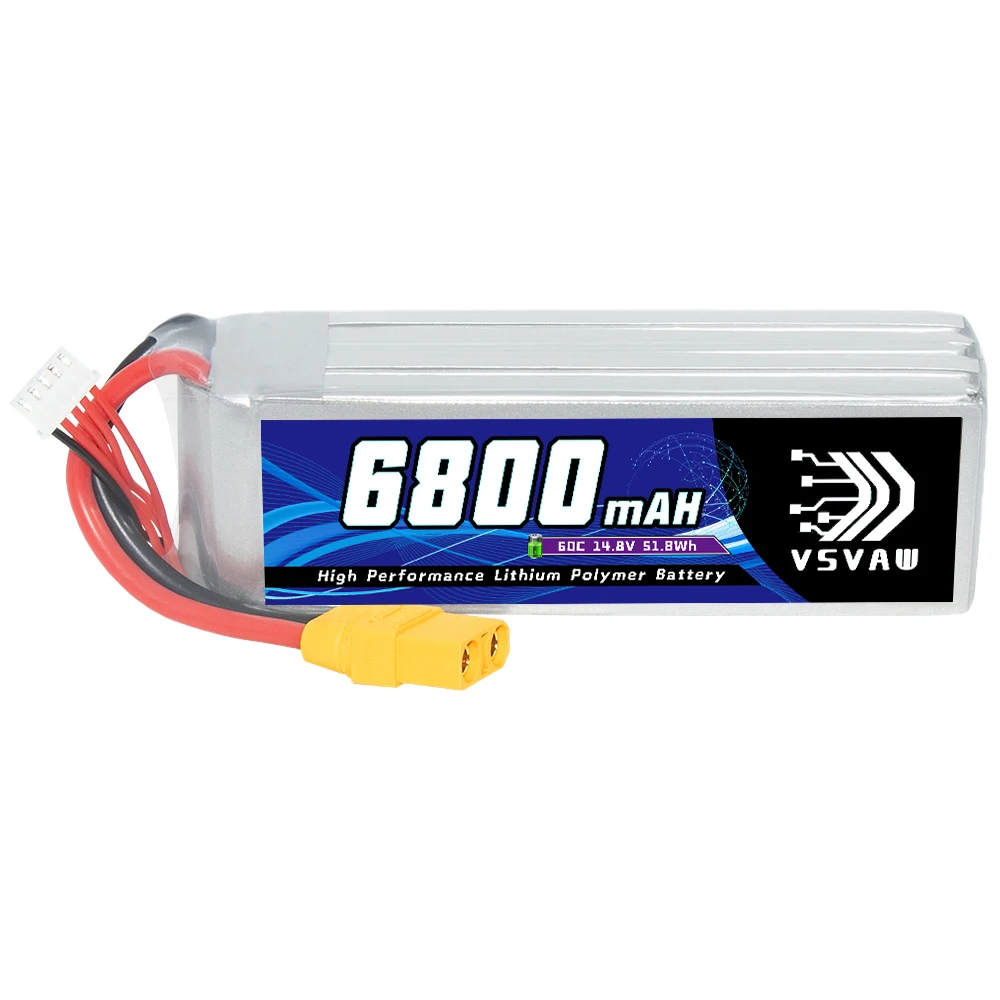 Original VSVAW 6800mAh 4S 14.8V 60C/120C Lipo Battery Remote Control FPV Helicopter Model RC Model Lithium Battery