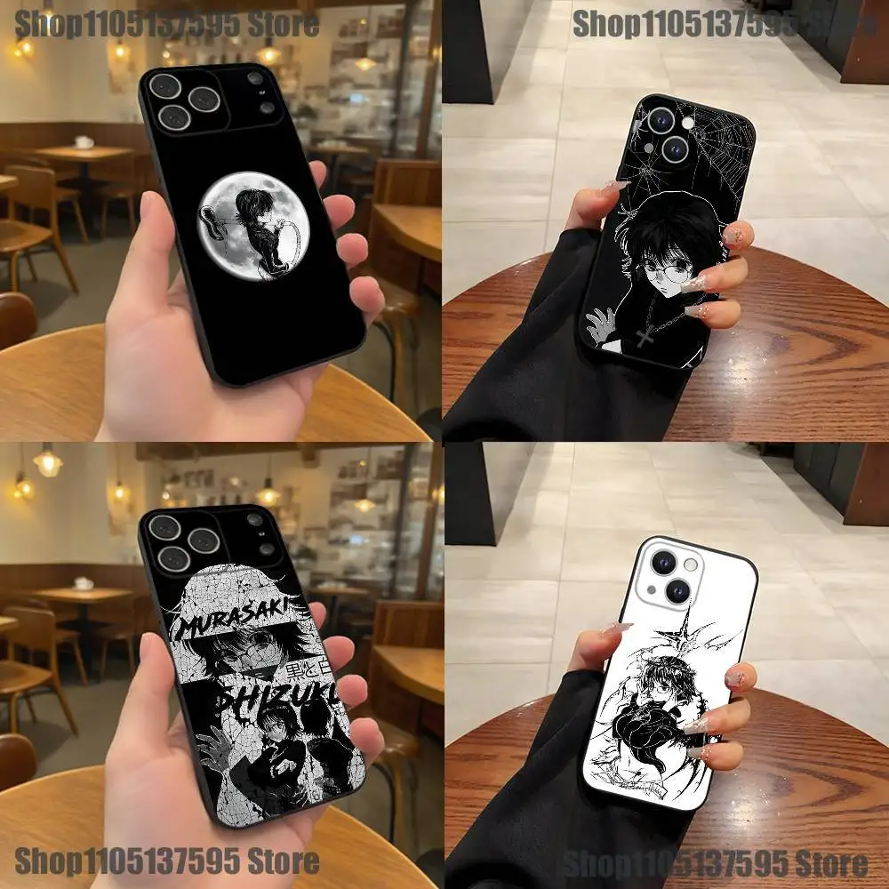 

S-Shizuku M-Murasaki Anime Phone Case For iPhone 17,16,15,14,13,12,11,Pro,XS,Max,XR,Plus,E,SE4,Mini Black Soft Cover