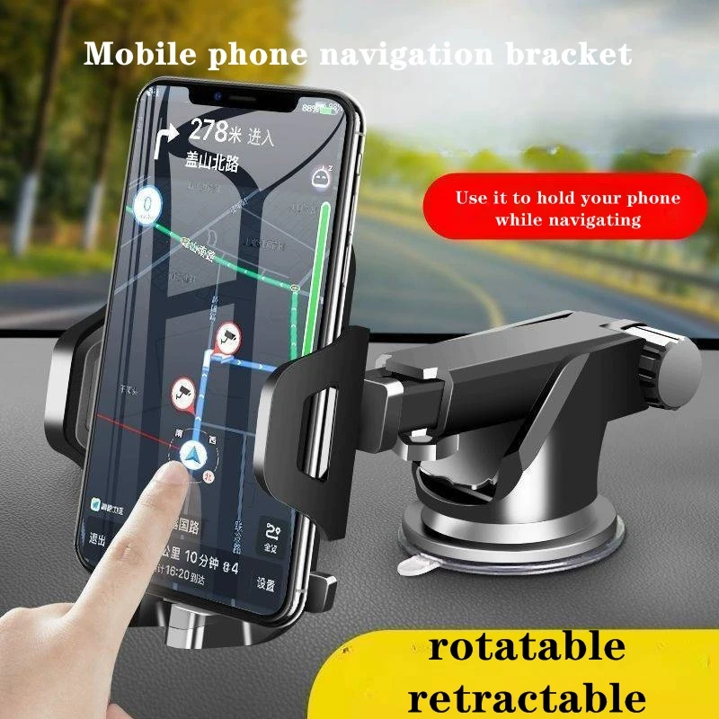 

Car Phone Holder Cellphone Mount Mobile Phone Support Portable Car Hands Free Phone Mount for Windshield Car Accessories