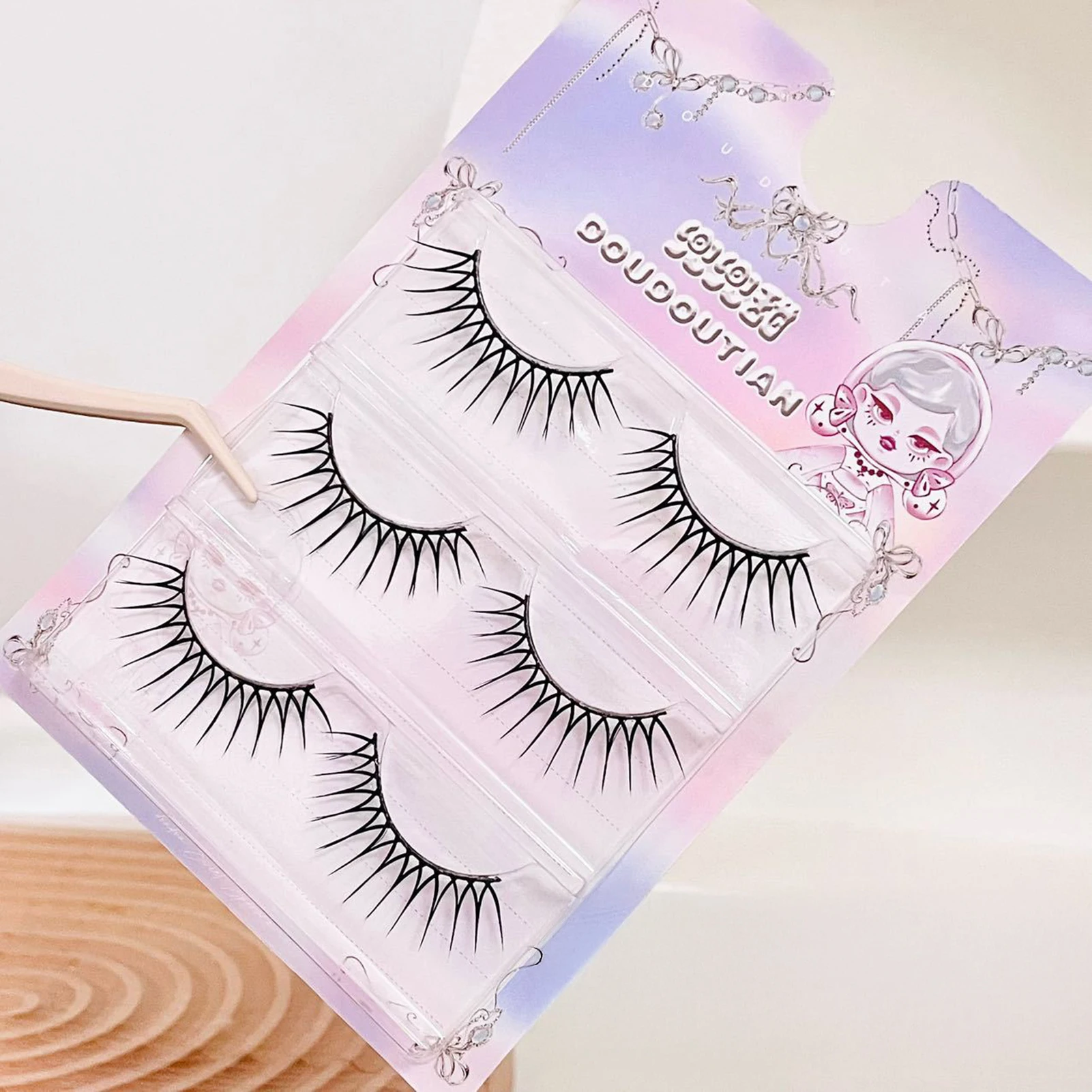 Piekerige Strip Wimpers DIY Cosplay Valse Wimpers Koreaanse Stijl u-vorm dagelijkse wimper Ultralight Natuurlijke Look nep wimperbenodigdheden