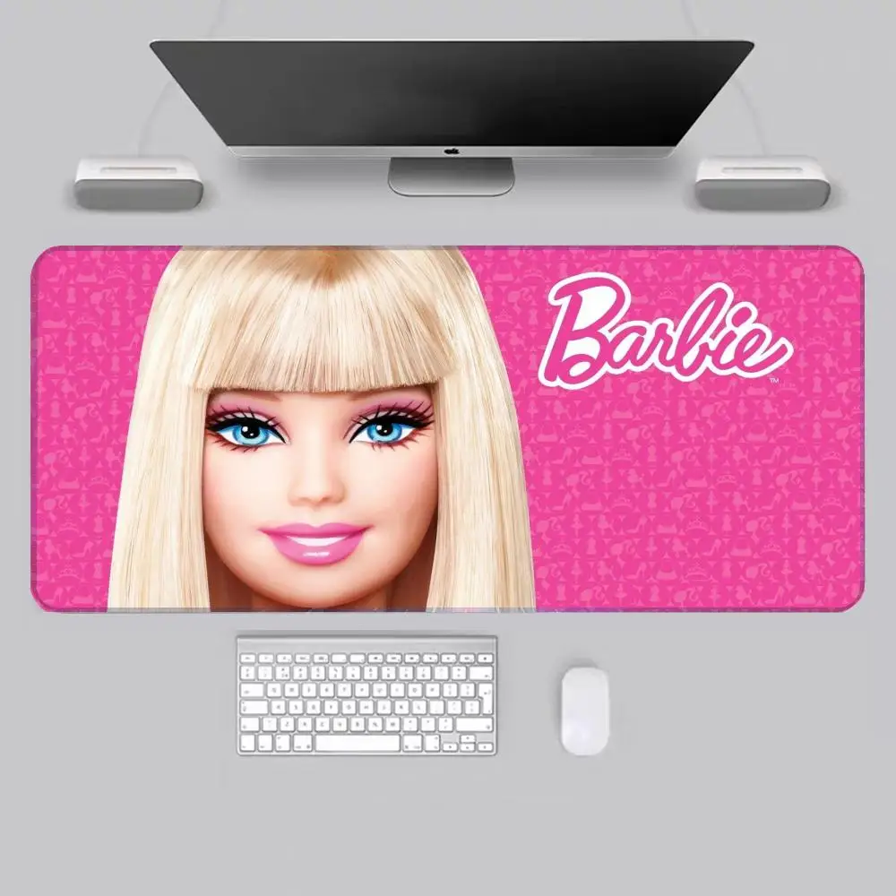 B-Barbie-ER Doll Mouse Pad Gamers Anime game XXL Home HD Computer Desk Mats Office SuppliesDesktop 70X30 90x40