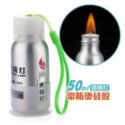 Metal Alcohol Lamp Mini 50ML Fire Needle Special Experimental Equipment Cotton Lamp Core Portable