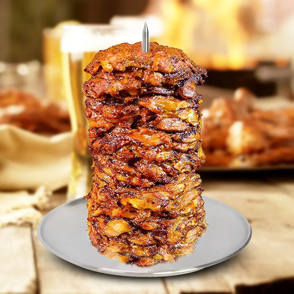 

Вертикальный шампур для мяса для барбекю, держатель для гриля для барбекю из нержавеющей стали, съемный гриль для шампура для кухни, пикника, барбекю, инструмент для жареного мяса