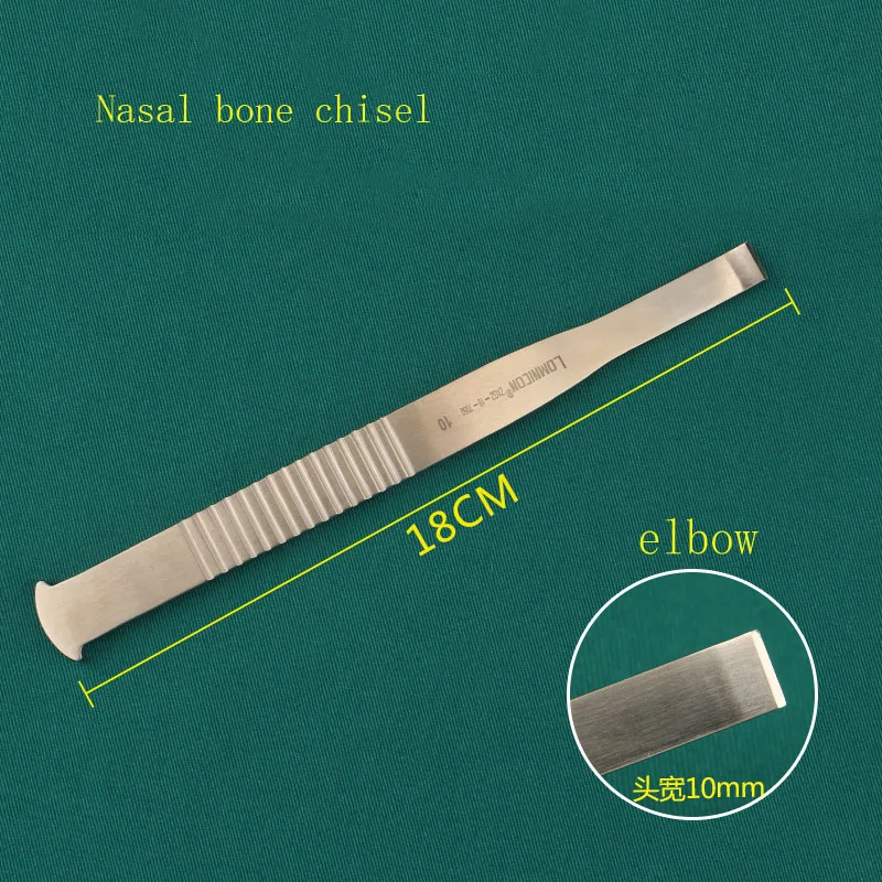 Aço inoxidável Nasal Plastic Instruments, cinzel, punho redondo, Nasal Plastic, Surgery Tool, Pá