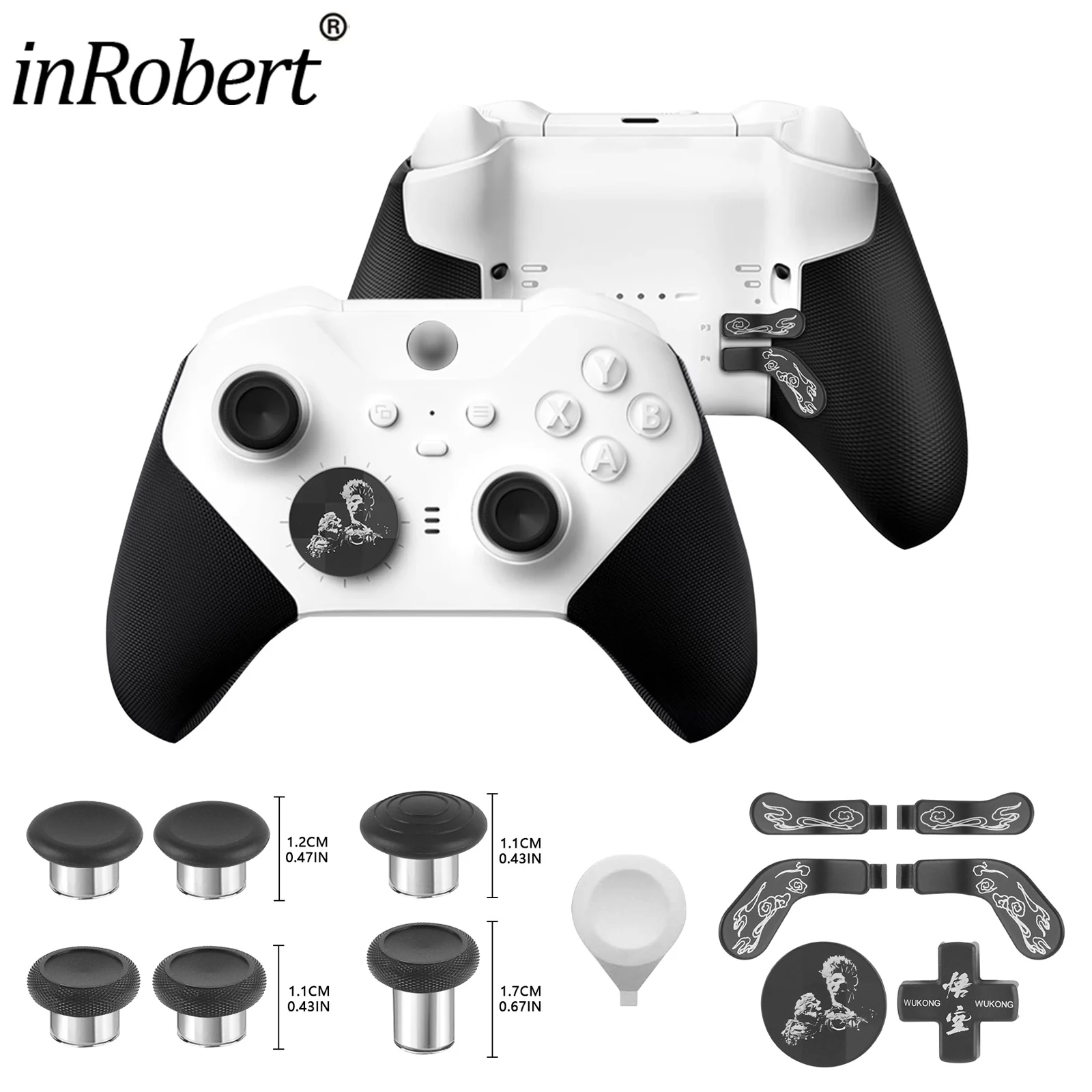 13in 1 Metal Thumbsticks Joystick Paddles D-Pad Direction Cross Key for Xbox One Elite Series 2 Controller Accessories