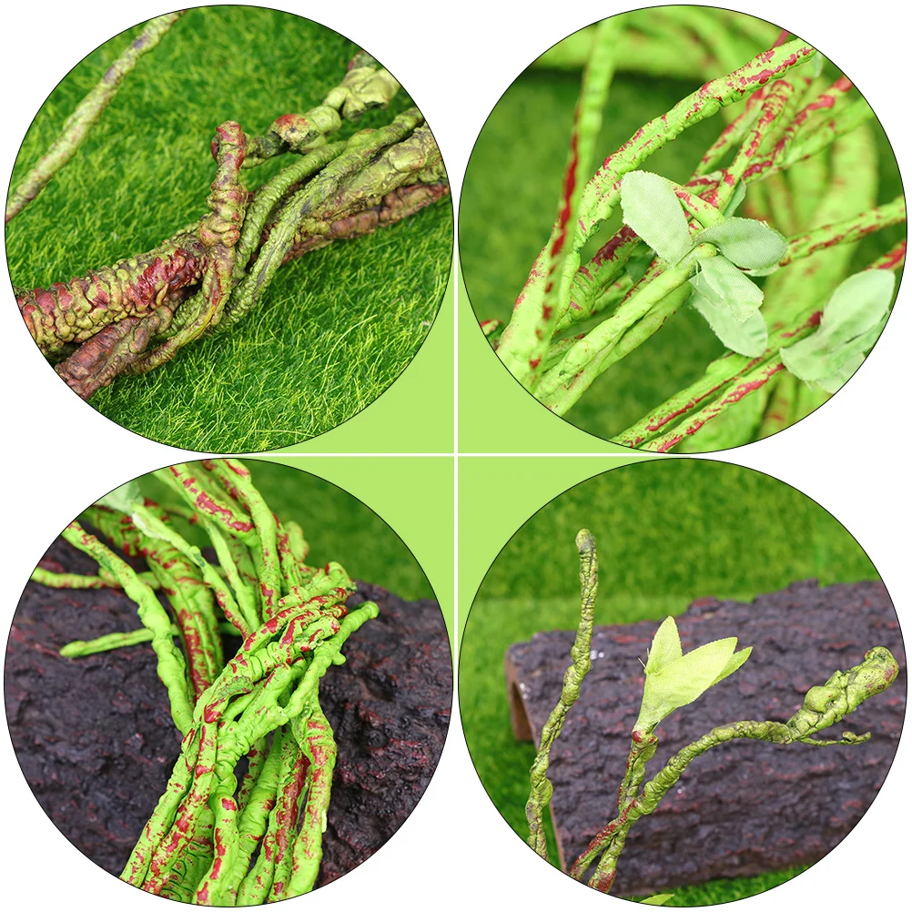 

2Pcs Pet Box Simulation Rattan Decor Natural Landscape Ornament for Reptile Breeding Box Simulation Rattan Adornment