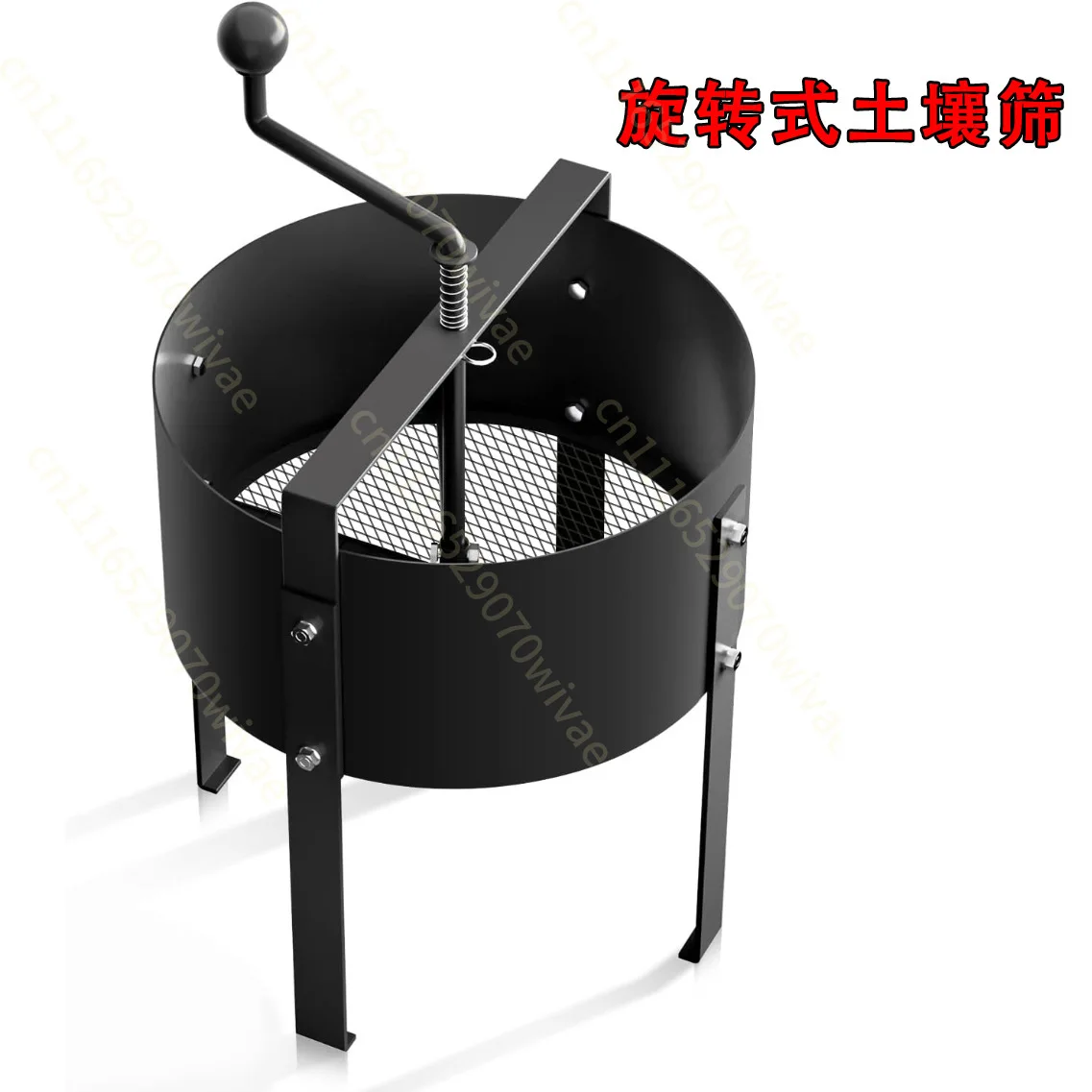 Rotary Soil Sieve Compost Mesh Sieve Filter Garden Potted Metal Dust Sieve Rotary scr