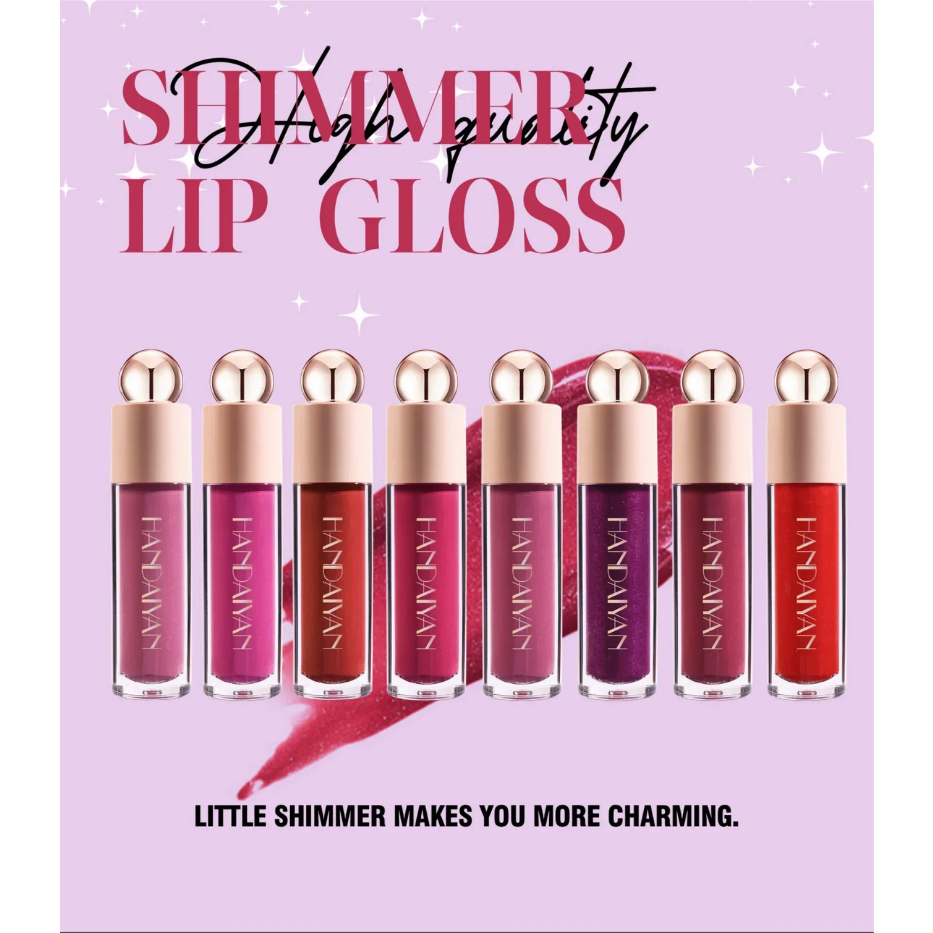 Brillo de labios brillante de diamante de 8 colores, taza antiadherente resistente al agua, lápiz labial líquido, terciopelo mate, brillo de labios hidratante, maquillaje