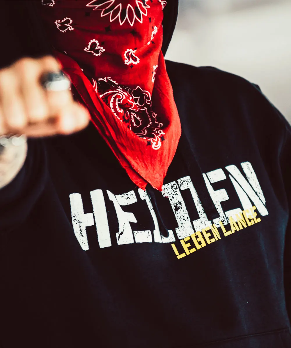 HELDEN Legenden Sterben Nie رسالة مطبوعة هوديي الرجال النساء المتضخم Y2k الرجال طويلة الأكمام Bohse Onkelz الفرقة البلوز البلوفرات #3