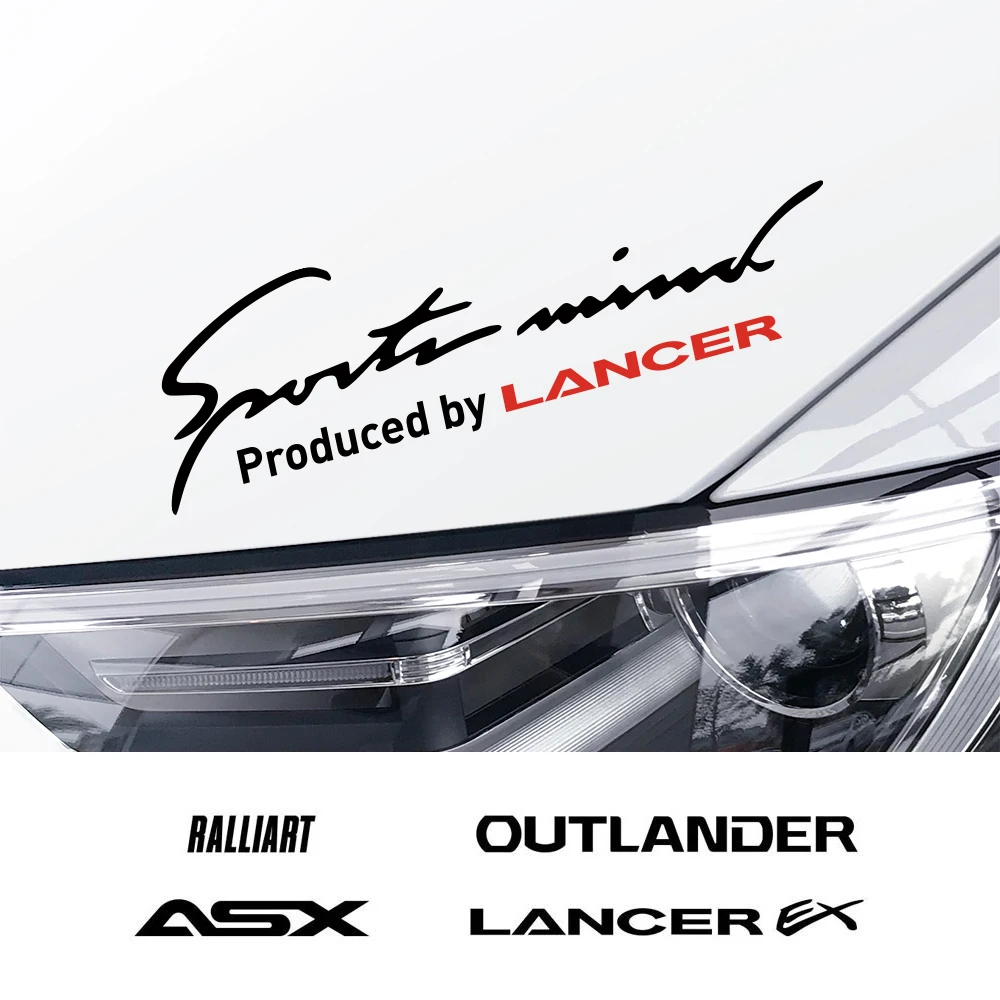 Car Eyebrow Stickers For For Mitsubishi Lancer 10 X 3 9 EX Outlander ASX Ralliart Competition Auto Headlight DecalsAccessories