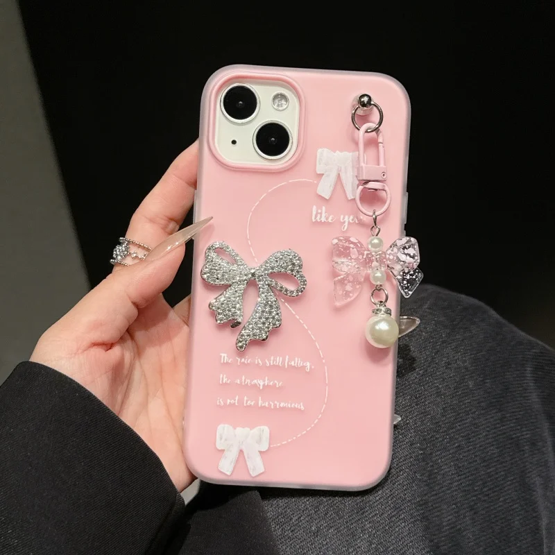 بريق Bowknot قلادة الغلاف ل ممن لهم رينو 14F 13F 12F 11F 14 13 12 برو A5X A3X A5 برو A17 A60 A78 5G لون الحلوى جراب هاتف