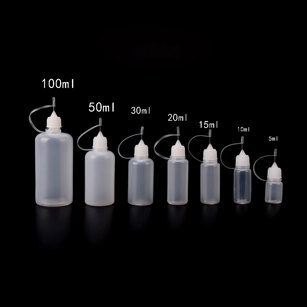 5ml Plastic Squeezable Needle Bottles Eye Liquid Dropper Sample Eyes Drop Refillable Bottle