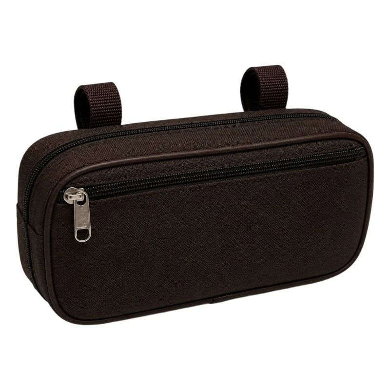 Horse Back Riding Saddles Organizers in Brown Oxford Fabric, Soft-Sided Zippered Bag That Folds Down for Storage Between 24BD