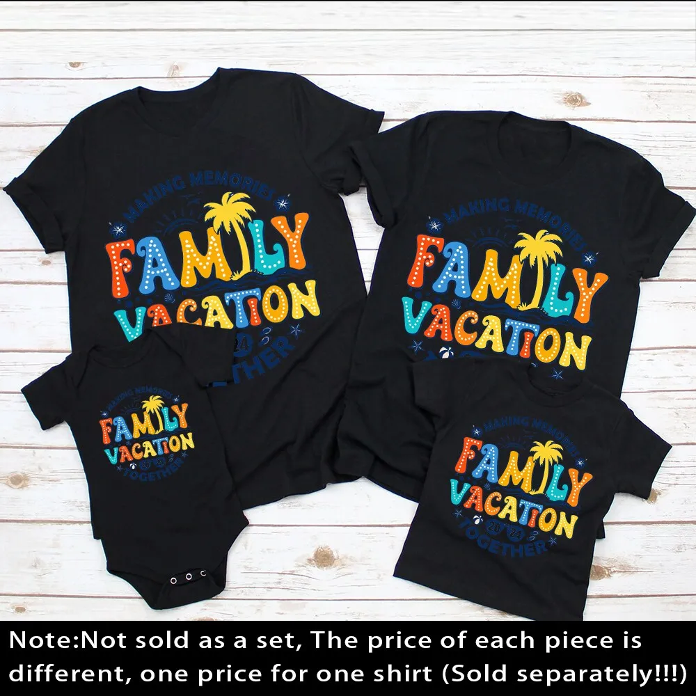 Making Memories Family Vacation 2024 Together Family Tshirt Travel Clothing Family Vacation Matching Shirts Summer Vacation Tee