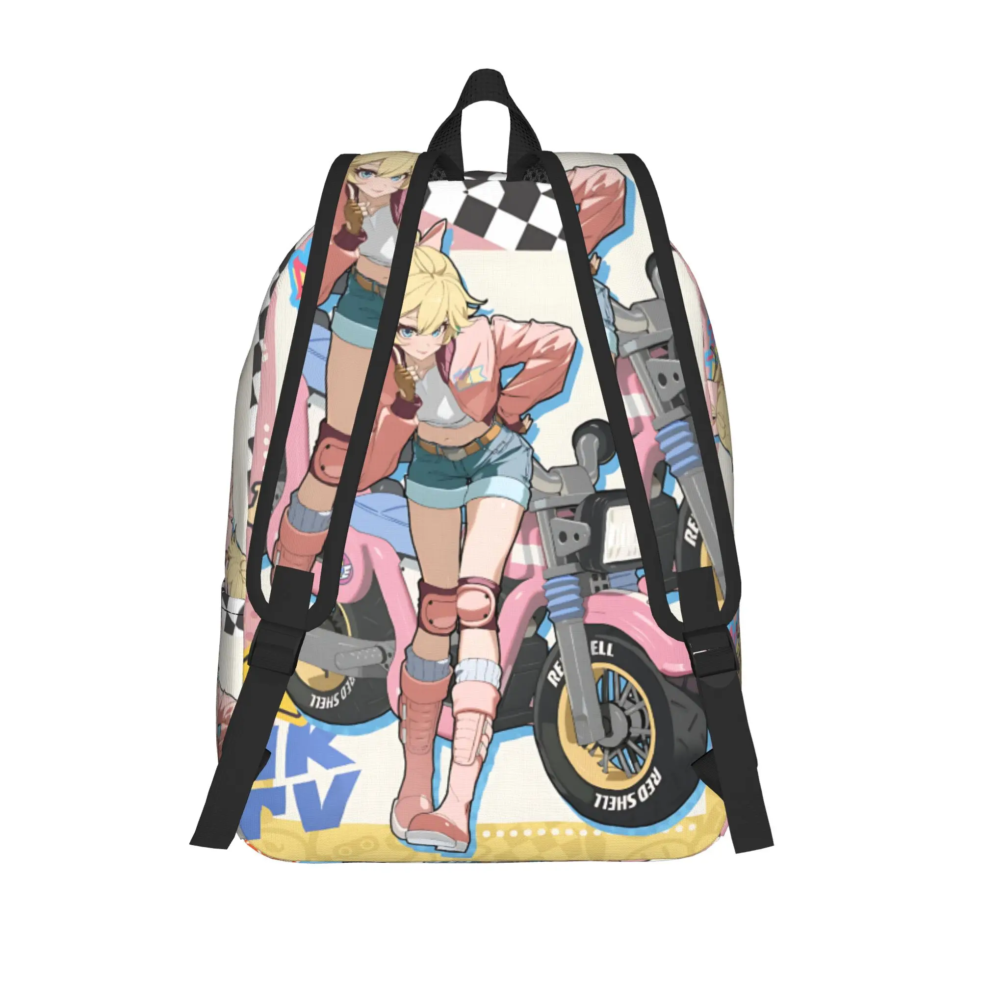 Fashion Cartoon Super Mario Backpack  Mochilas Snack Storage Office Work Zipper Closure Rucksack