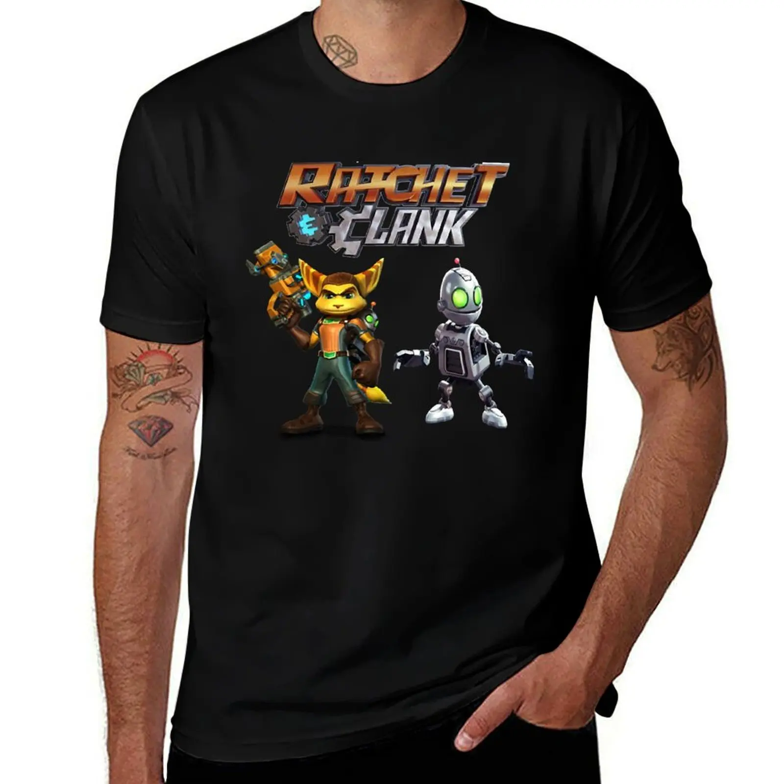 Ratchet and Clank T-Shirt Daily Wear Plain Short Sleeve Shirt T-Shirt