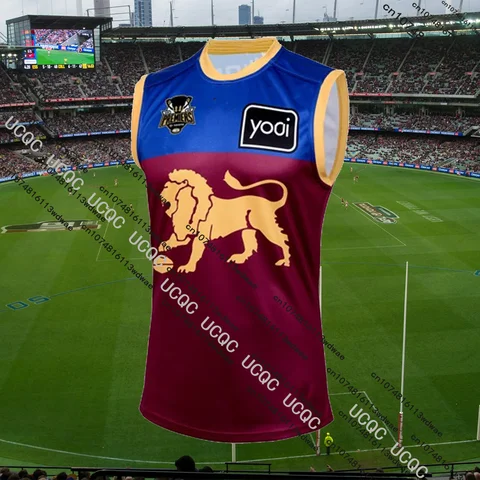 Australia 25/26 New Aussie Rules Football AFL Jersey Vest Brisbane Lions 3D Printed Quick-dry Mens Women Sports Training Jerseys
