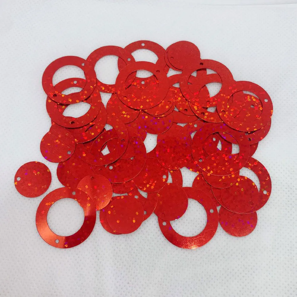 Diy Sequins 25mm 30mm Sequins Double Ring Sequins For Wedding Decoration Sequins Crafts Clothing Scrapbooking Accessories 10g