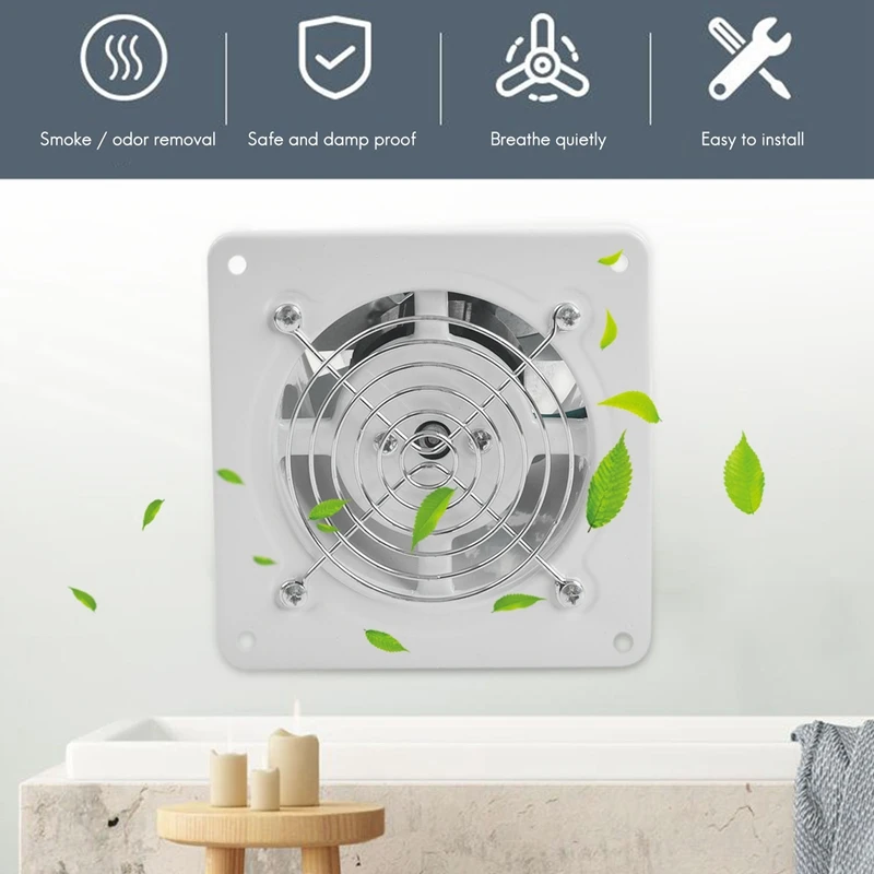 مروحة عادم عالية السرعة ، جهاز تهوية زجاجي صغير ، نافذة حائط معلقة ، مرحاض ، مطبخ ، حمام ، ترقية ، 4 بوصة ، 20 وات ، V