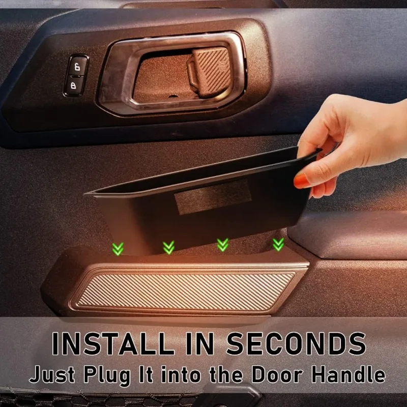 Door Handle Storage Box Container for Ford Bronco 2021 2022 2023 2024 4 Door Car Interior Accessories