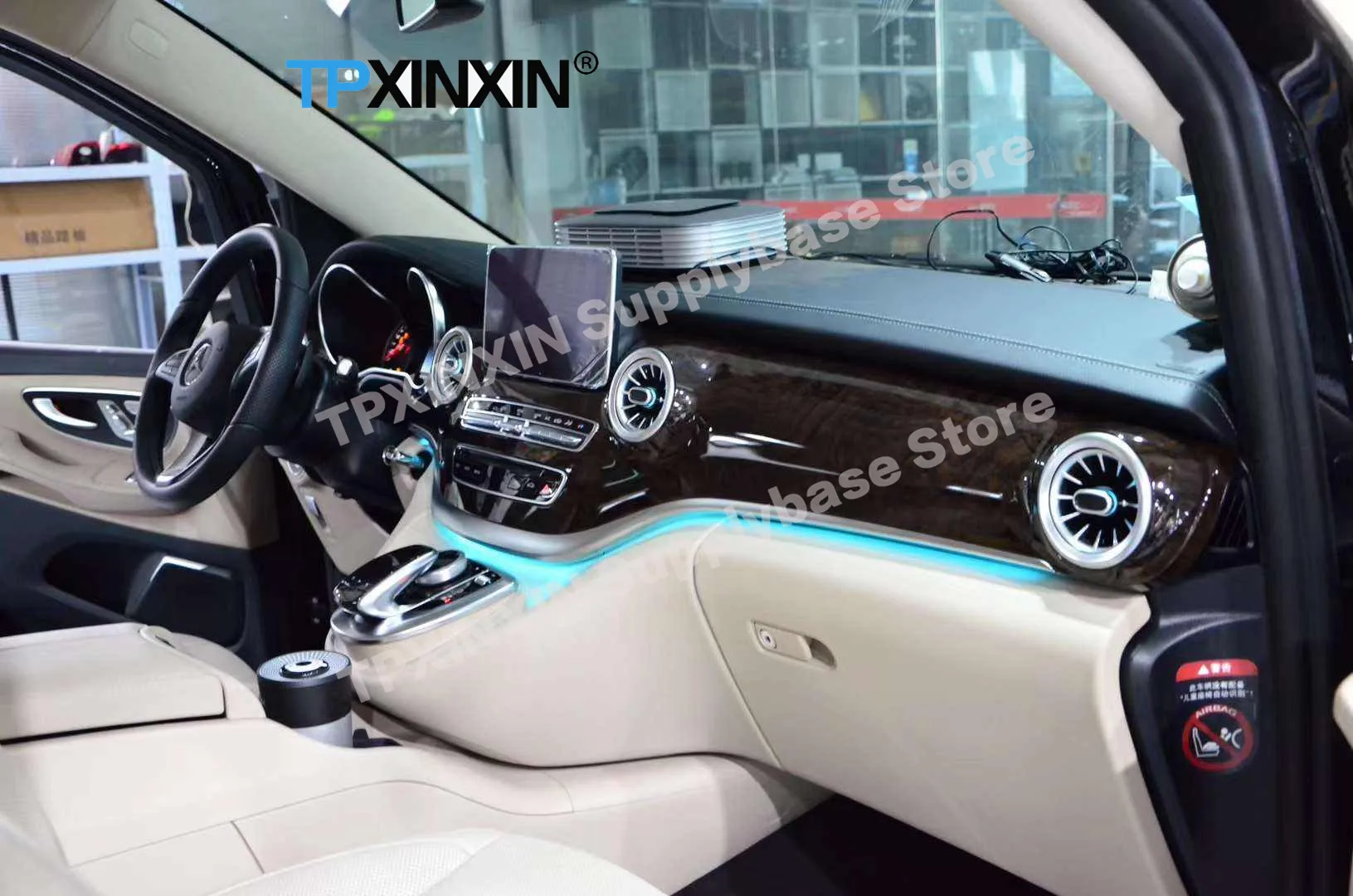 

For Mercedes Benz W447 V Class New Design Hollow Out Ambient Light Lamp LED Speaker Cover Atmosphere Light